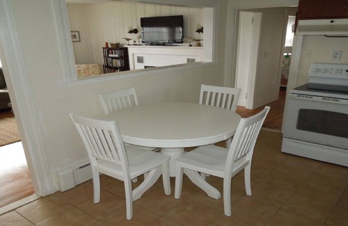 Little Compton House | Ocean view House w 2 Bedrooms, 2 Bathrooms, living room,fireplace, kitchen,patio