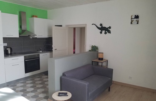 Bruniquel Apartment | On 1st floor, fully-equipped studio, bedroom, separate shower room for 2 people