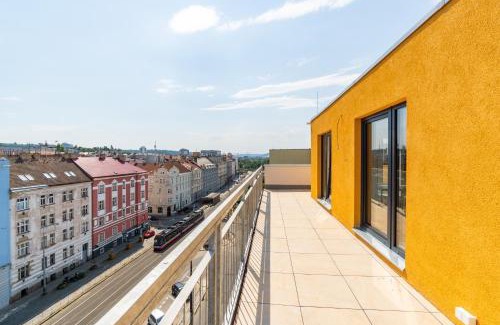 Palmovka Apartment | One bedroom penthouse apartment # 82 in the brand new building close to the city center with free parking