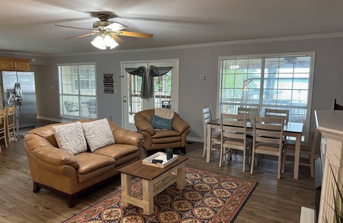 Farmerville House | Peaceful lake front home with wrap around porch and relaxing views!