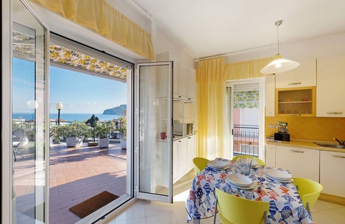 Spotorno Apartment | Penthouse apartment "Cielo E Mare" with Sea View, Private Terrace & Air Conditioning.