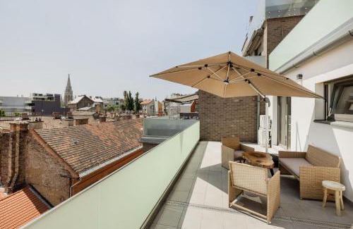 Corvin negyed Apartment | Penthouse with Terraces, Sky Garden & Free Parking