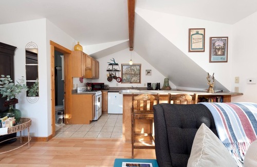 Historic Downtown Durango Apartment | Pet Friendly Downtown Studio Apartment with Deck - AC - Walk to Main Street