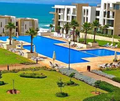 Rabat-Sale-Kenitra Apartment | Prestigia plage des nations F3 suite parentale, chambre 2 lits, salon séjour terrasse, 2 salle de bain