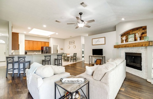 Cove House | Private Acreage, Pergola & Fire Pit: Baytown Home