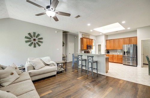 Cove House | Private Acreage, Pergola & Fire Pit: Baytown Home