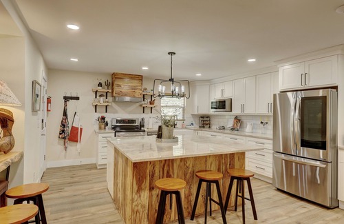 Hunt House | Private Riverfront, HOT TUB, Game room & 4 Patios overlooking the Guadalupe!