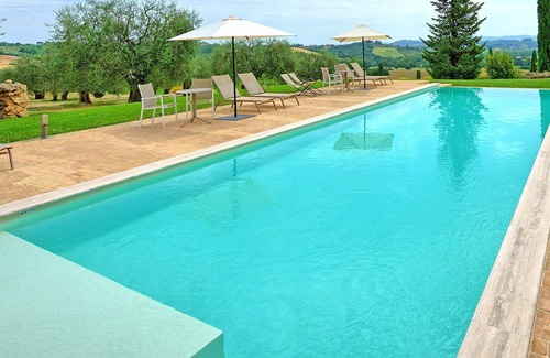 Sarteano Villa | Private Villa with private pool, WIFI, sauna, A/C, TV, panoramic view, close to Montepulciano