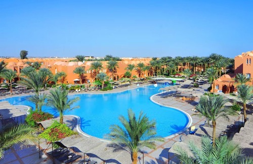Makadi Bay Resort | Relax in a Calm Room with Outdoor Pool Near Makadi Water World Aqua Park