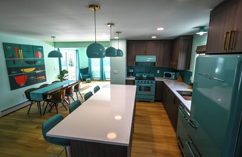 Fort Kent Mills House | Renovated Retro 3BR Getaway - Hot Tub & Trail Access