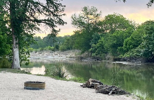 Center Point House | River Front RV campsite on the Guadalupe, private RV park with tons of space.