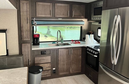 Center Point House | River Front RV campsite on the Guadalupe, private RV park with tons of space.