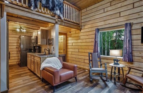 Houston Cabin | Riverfront, Authentic, Luxury Log Cabin-Black Bear