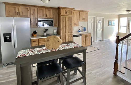 Emery County House | Rm #2. 1 double bed, 1 single bed smart TV, street/mountain view.