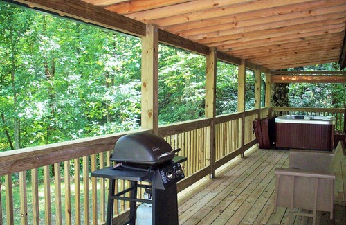 Hot Springs Cabin | Romantic Honeymoon cabin on Spring Creek with hot tub fire ring trout fishing