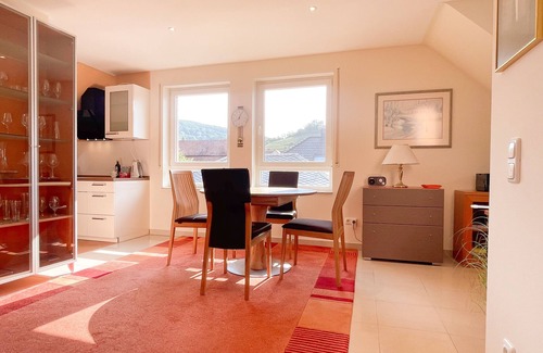 Schriesheim Condo | Rooftop: 85sqm² | castle view | loggia | office | air conditioning