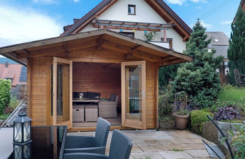 Forbach Apartment | Room 'Christophorus' with Shared Terrace, Shared Garden and Wi-Fi