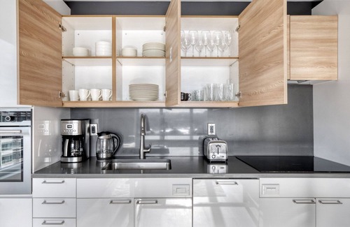 West Fens Apartment | Roomy Fenway 2BR w/W/D, Roof & Gym, nr Fenway Park, by Blueground