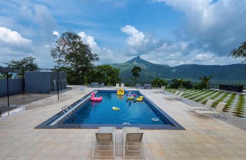 Khalapur Villa | SaffronStays Sundowner by the Lake, Karjat - party-perfect pool villa with rain dance and cricket turf