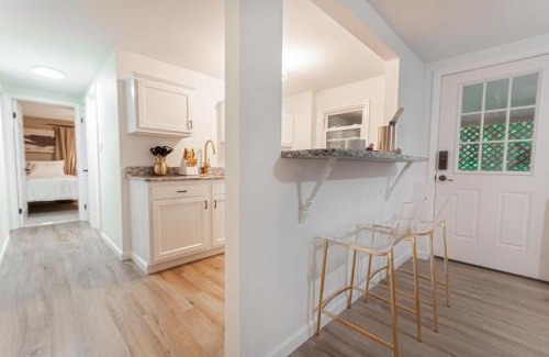 Park Forest Village Apartment | Sanctuary on Sylvan with Golden King Bed