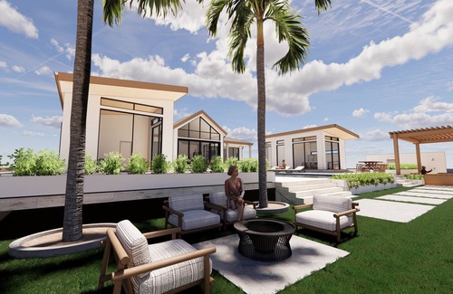 Farmer's Hill Villa | Sandcliffe Villa, 6,000sf - Close to Airport & Town w/enclosed poolside kitchen