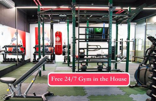 Andrejsala Apartment | Scan QR code for apartment video tour - free parking, gym access, air conditioning, kitchen and more in central Riga