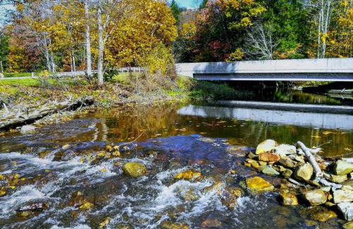 Titusville House | Scenic Log Cabin with Fire Pit and Stocked Creek!