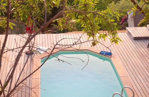 Villanova Villa | Sea view villa, quiet with above ground wooden swimming pool. Beach 5 mins away, Ajaccio 15 mins away
