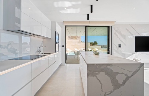 Brela Villa | Seaview villa with Wellness, Dreams Of Dalmatia II Private and heated 32sqm pool, Wellness zone with a Hot-Tub, Gym, Cinema room, and 4 en-suite bedrooms, 230m from the beach in Baska Voda