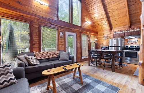 Rogers Cabin | Secluded, Cozy Cabin with Hot Tub in a heavily forested setting. Great Location.