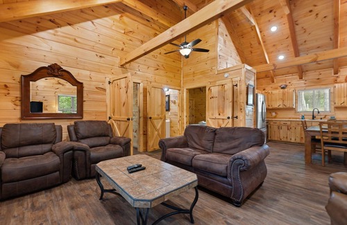 Primrose Cabin | Secluded, forested, new cabin, 2-BR, 2-BA, Hot Tub, Wi-Fi, Smart TV's