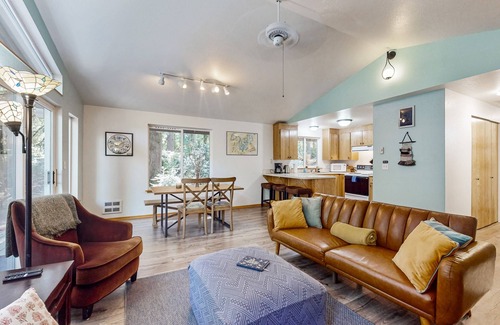 Burley House | Serene family getaway with shared pool and hot tub, deck and gas grill