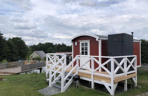 Niederfrohna House | Shepherd's wagon Blauer Heinrich - Shepherd's wagon at Auszeithof Niederfrohna