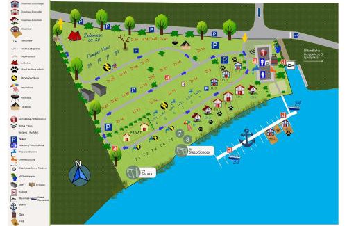 Suderstapel House | Sleep Space 1 - Green Tiny Spot Eider