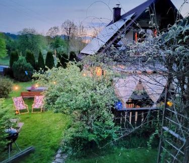 Janowice Wielkie House | Smyrkowy Dom z kominkiem z gorącą balią koło Karpacza