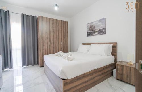 Tarxien Apartment | Spacious 1BR home with comfortable bed with WIFI & AC