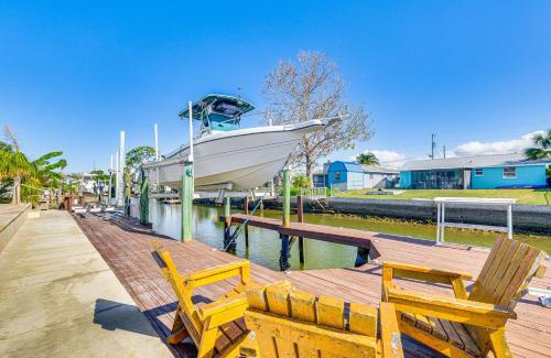 Hudson Beach Estates House | Spacious Canalfront Home with Pool about half Mi to Beach