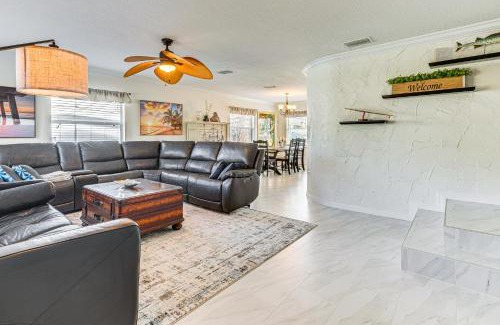 Hudson Beach Estates House | Spacious Canalfront Home with Pool about half Mi to Beach