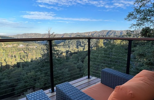 Crestline House | Spacious home with modern finishes, beautiful views, 2 decks & fireplace