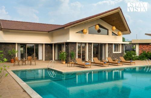 Alibaug Villa | StayVista at Solaris with Pool, Lawn & BBQ