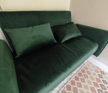 Plessis-le-Roi House | STUDETTE LA ROSÉE ABONDANTE Non-fumeur, 45 min de Paris, 10m2, indépendante, cosy, apaisante, mobiliers convertible, WiFi, TV, kitchenette, sanitaires inclus visibles dans la même pièce, mini terrasse, jardin, canapé-lit 120x180, 1 à 2 pers gabarit moyen