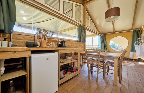 Piombino RV Rental | Studio Apartment 'Suite Glamping Vicino Al Mare' with Private Terrace and Wi-Fi