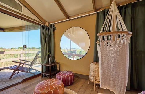 Piombino RV Rental | Studio Apartment 'Suite Glamping Vicino Al Mare' with Private Terrace and Wi-Fi