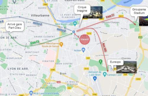 Vaulx-en-Velin House | Studio avec jardin-Proche LDLC-Groupama Stadium-Eurexpo-métro