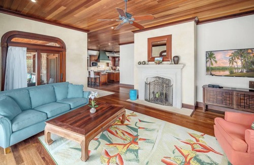 Kalihiwai House | Stunning, expansive home with pool, jacuzzi, waterfall and ocean views