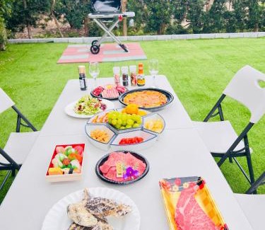 Chosei Villa | Surf99一棟貸切80平米 一松海岸とコンビニ徒歩圏 200平米芝庭 BBQ 専用焚き火台