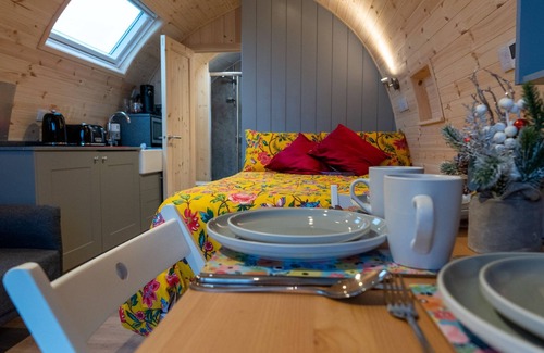 Underbarrow Cabin | The Pig Pod - Luxury Family pod with underfloor heating on a working farm