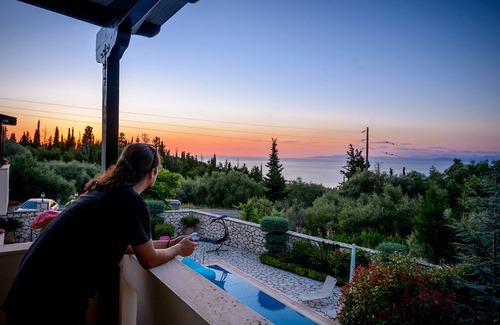 Agios Nikitas Villa | Two Deluxe exclusive pool villas for 4 + 2 close to beaches with wonderful view