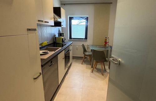 Priester Apartment | Vacation apartment Alte Volksbank Nauendorf - Stay in a former bank.