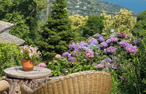 Mouresi House | Vacation home with amazing view of aegean sea and big relaxing yard/pet friendly